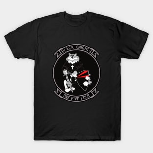 F-14 Tomcat - One Five Four Black Knights - Clean Style T-Shirt